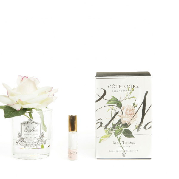 Côte Noire Perfumed Natural Touch Single Rose - Clear - Pink Blush
