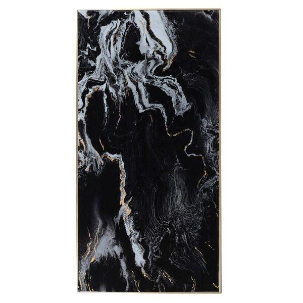 Canvas Schilderij Black Marble