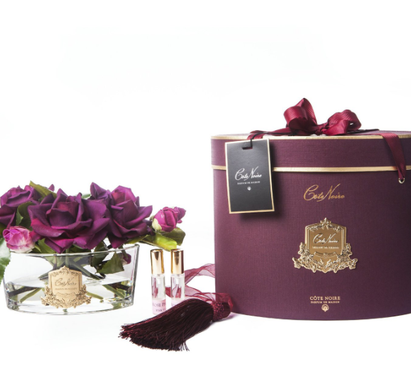 Côte Noire - Luxury Range Oval - Carmine Red - Burgundy Box