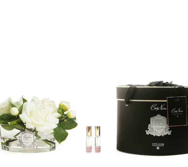 Côte Noire - Luxury Range Oval - Ivory White Roses