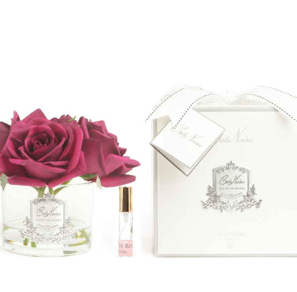 Côte Noire Perfumed Natural Touch 5 Roses - Clear - Carmine Red