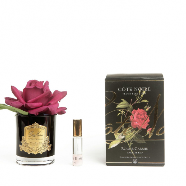 Côte Noire Perfumed Natural Touch Single Rose - Black - Carmine Red
