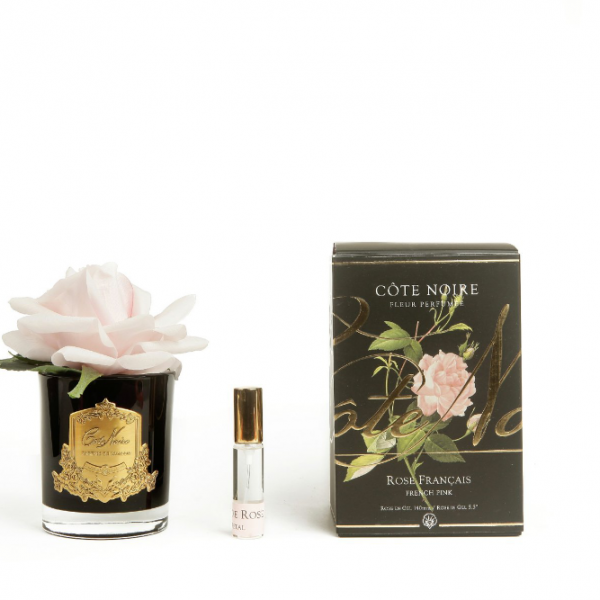 Côte Noire Perfumed Natural Touch Single Rose - Black - French Pink