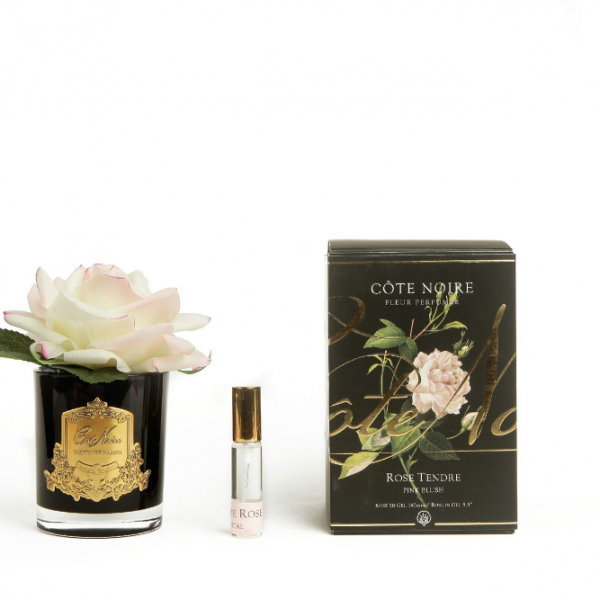 Côte Noire Perfumed Natural Touch Single Rose - Black - Pink Blush