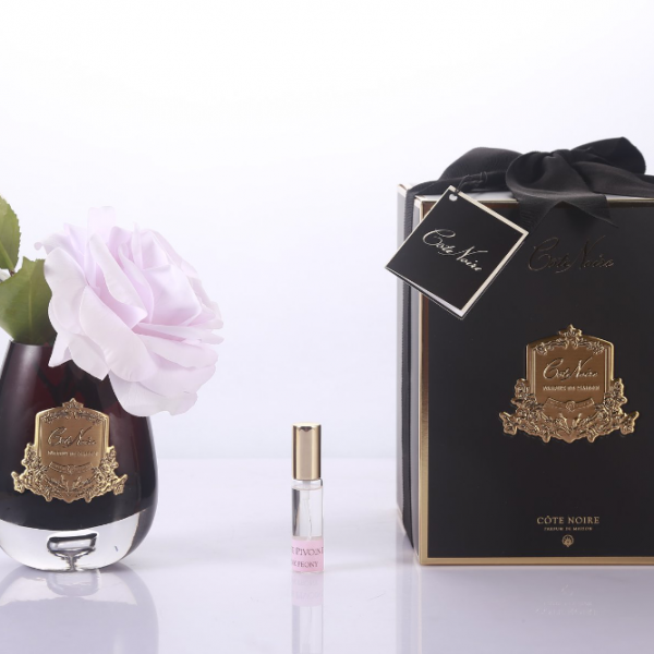 Côte Noire - Tear Drop Tea Rose In Dark Glass - French Pink